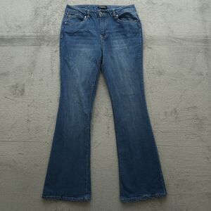 D. Jeans Women's Size 10 Blue High-Rise Flare Denim Pants 32" Inseam Stretch
